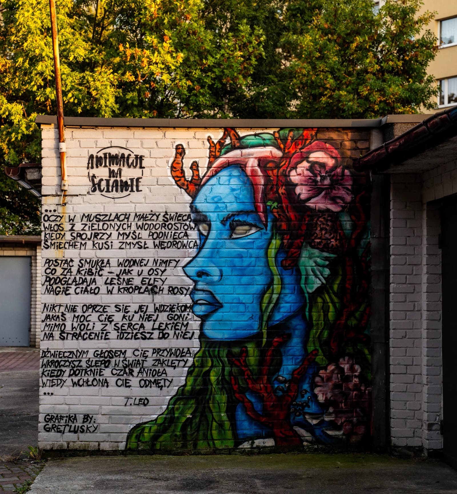 Mural z wierszem w Gliwicach – połączenie poezji ze street art'em